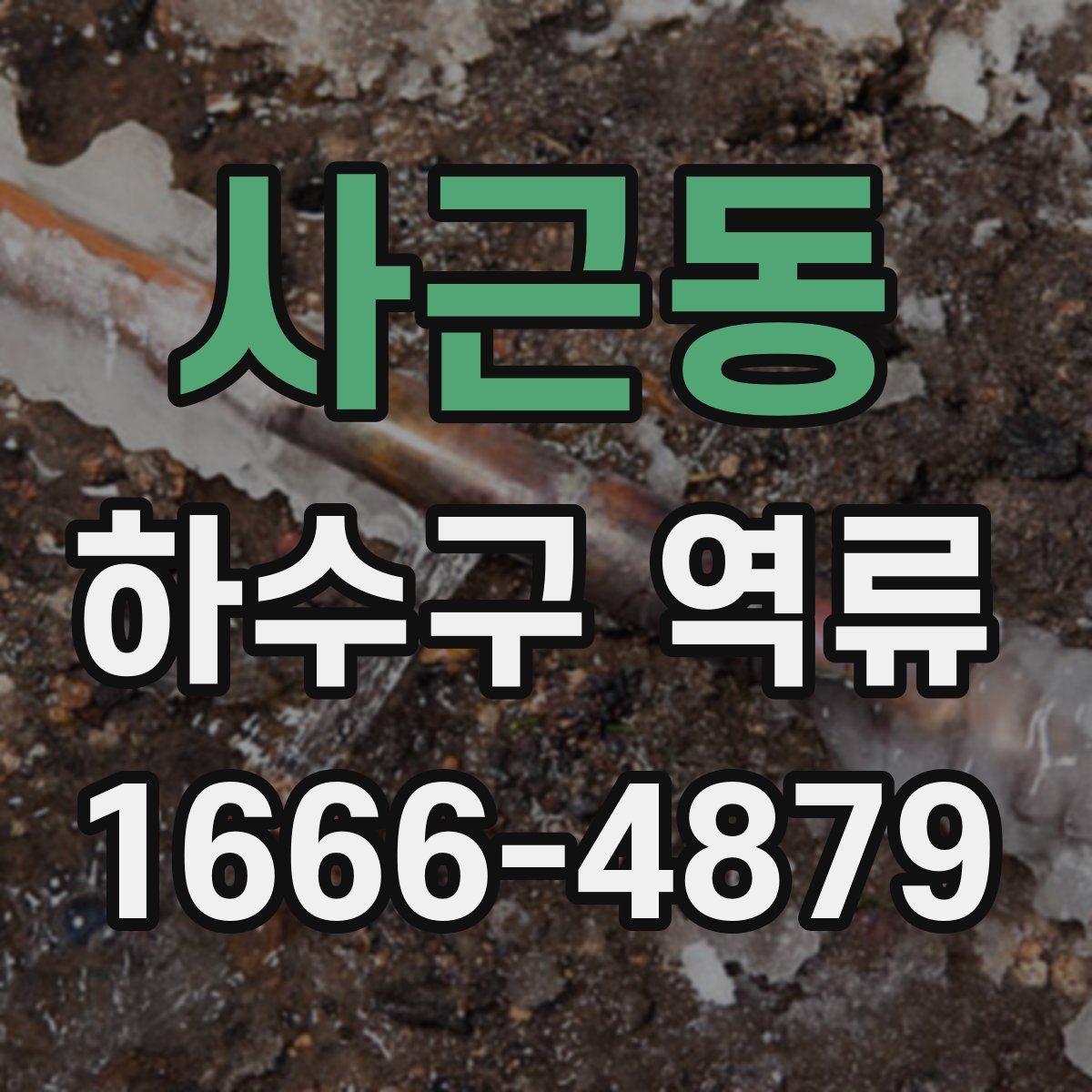 사근동 하수구 역류