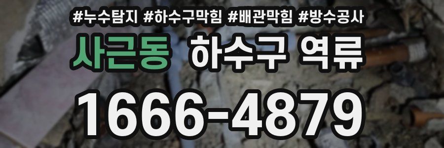 사근동 하수구 역류