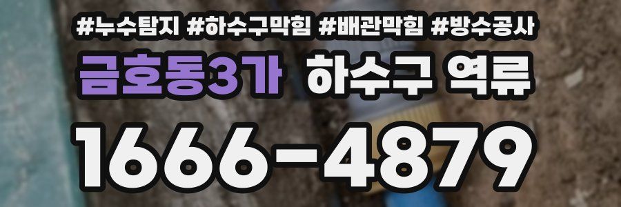 금호동3가 하수구 역류
