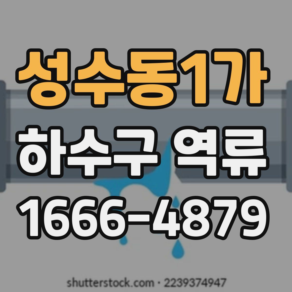 성수동1가 하수구 역류