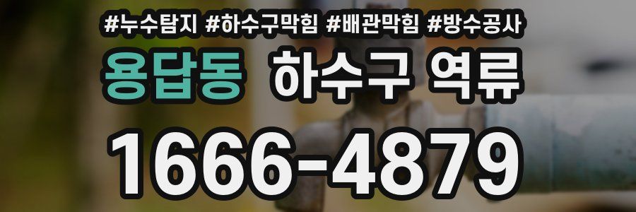 용답동 하수구 역류