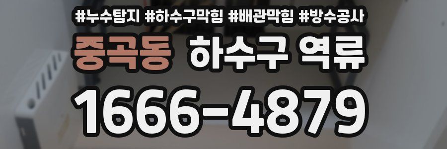 중곡동 하수구 역류