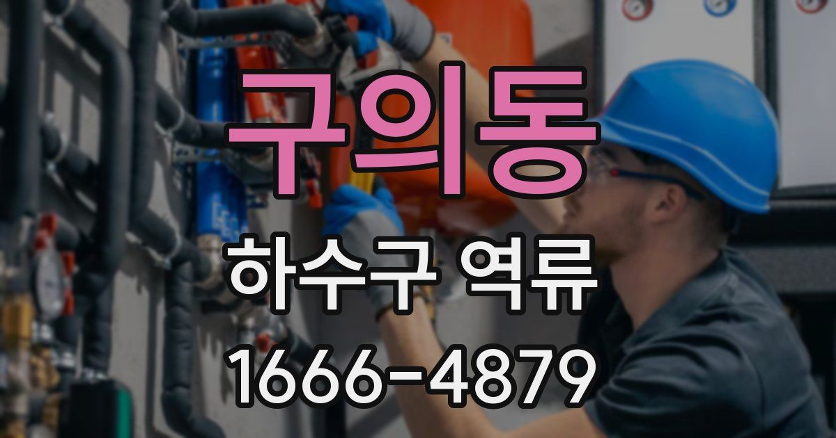 구의동 하수구 역류