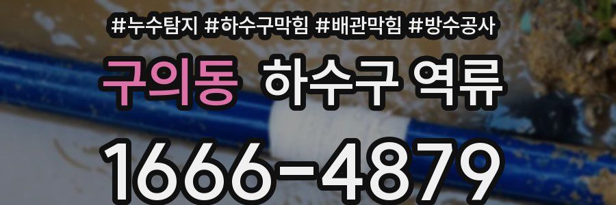 구의동 하수구 역류