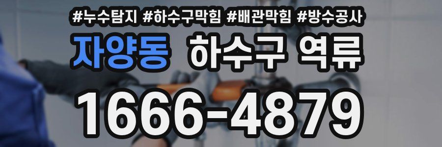 자양동 하수구 역류