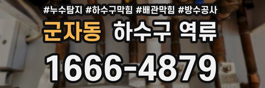 군자동 하수구 역류