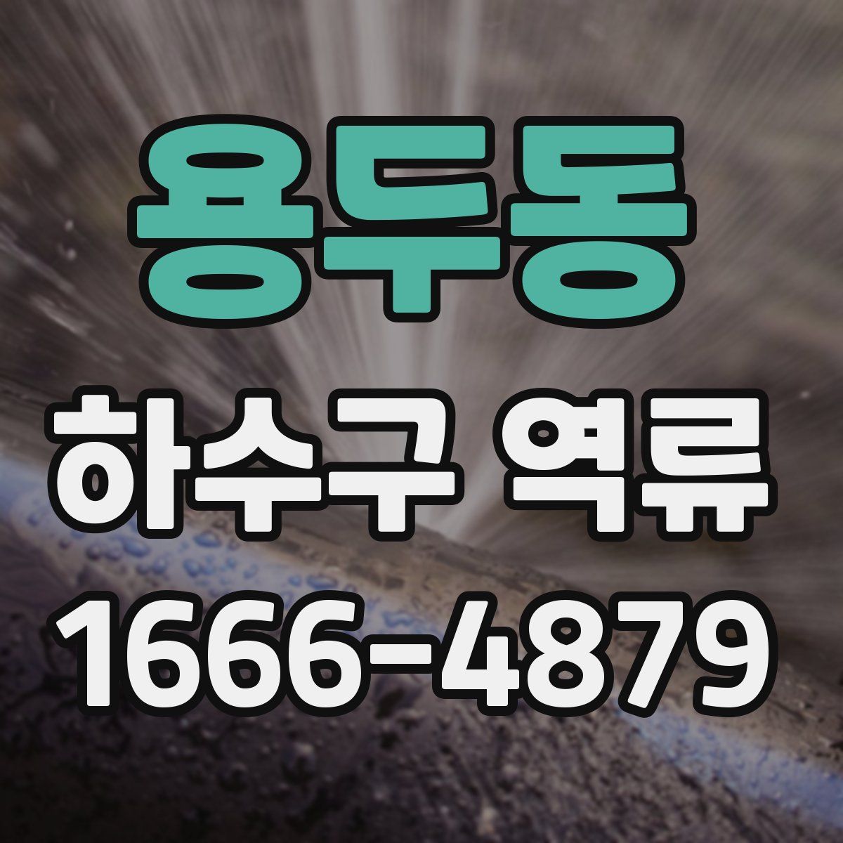 용두동 하수구 역류