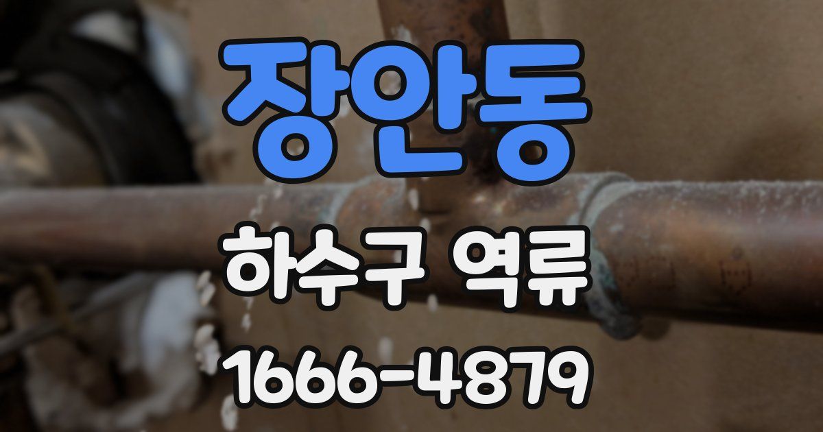 장안동 하수구 역류