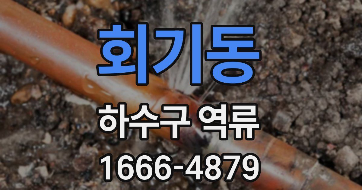 회기동 하수구 역류