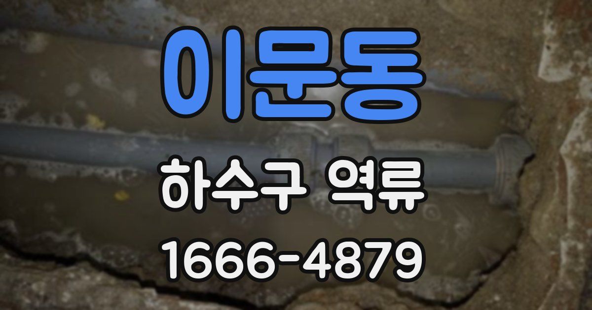 이문동 하수구 역류
