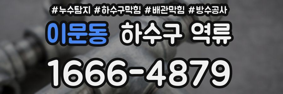 이문동 하수구 역류