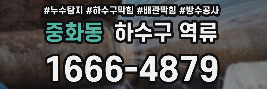 중화동 하수구 역류