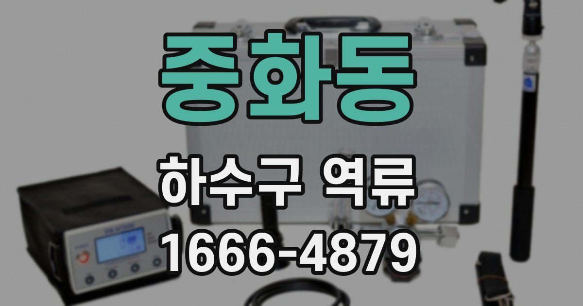 중화동 하수구 역류
