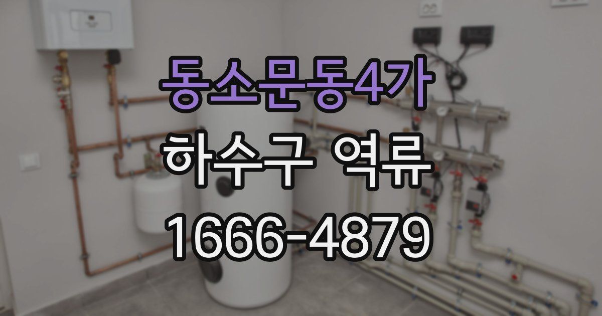 동소문동4가 하수구 역류