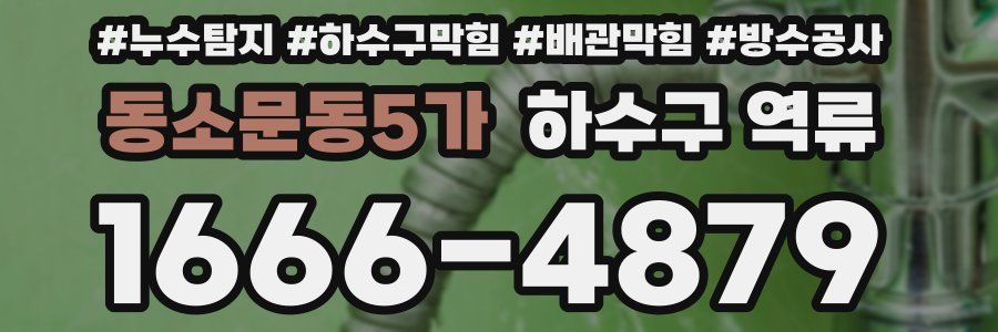 동소문동5가 하수구 역류