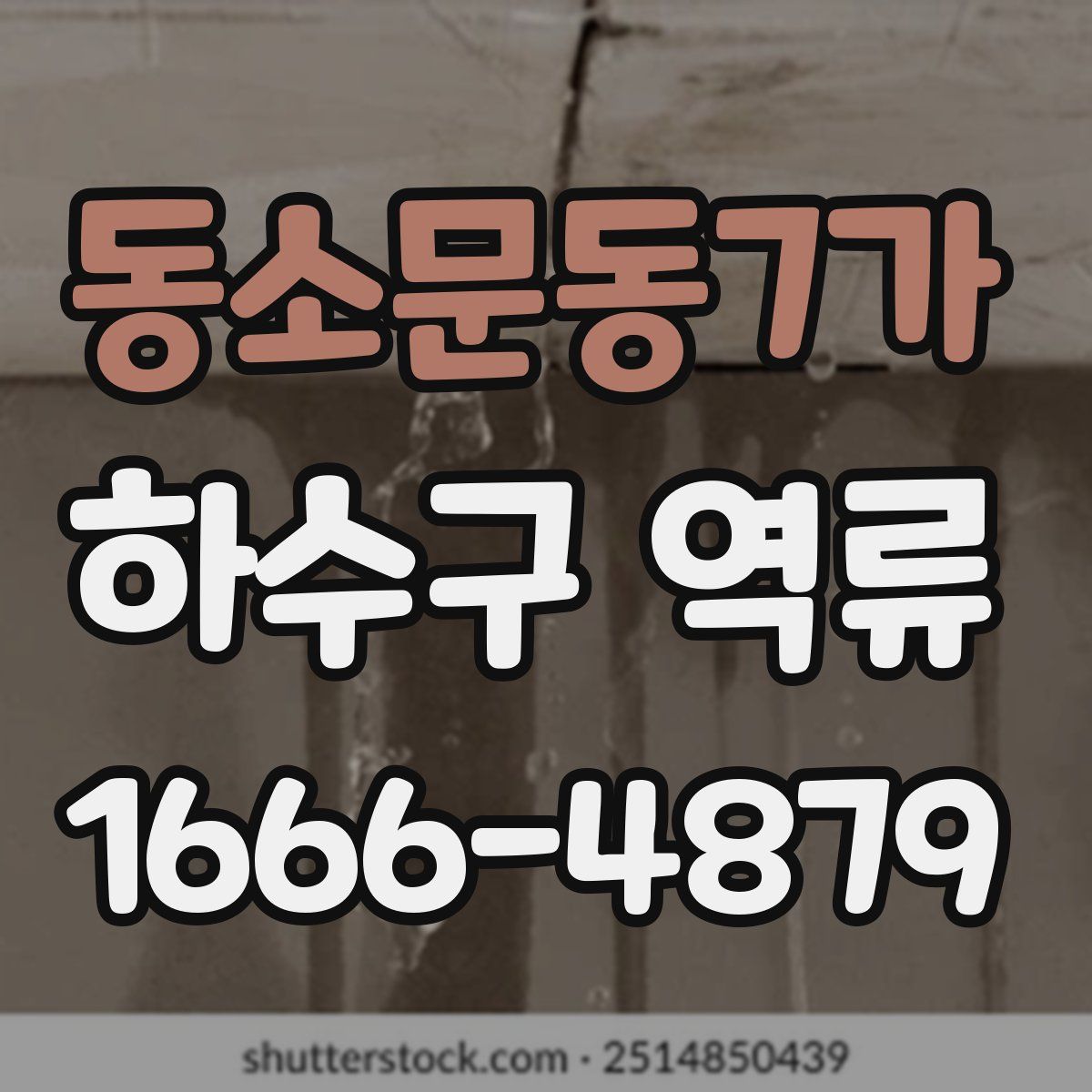 동소문동7가 하수구 역류