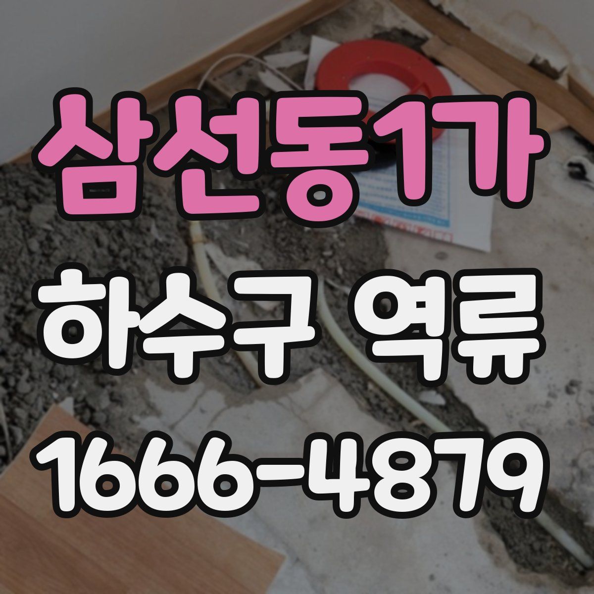 삼선동1가 하수구 역류