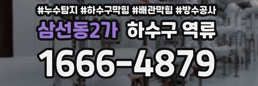삼선동2가 하수구 역류