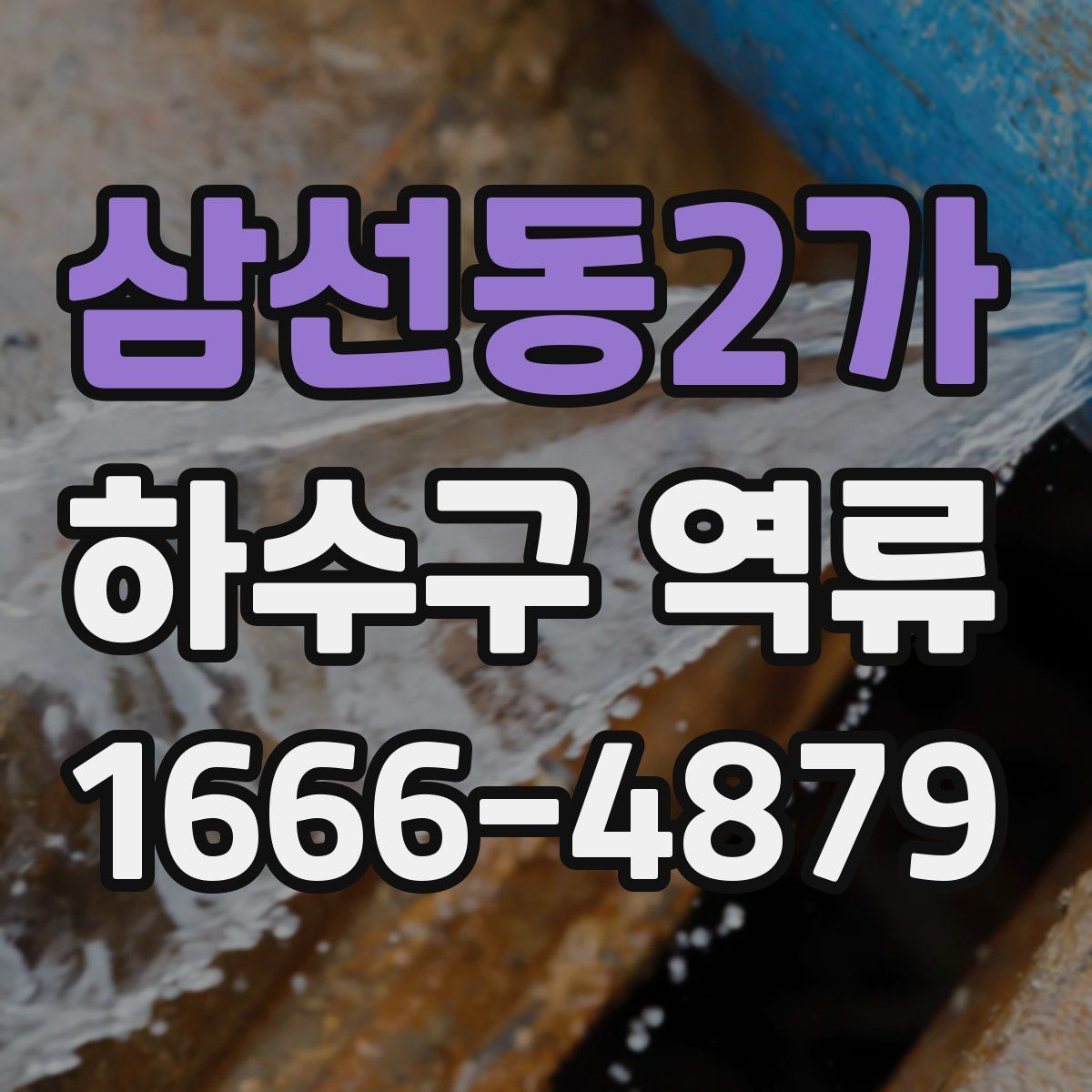 삼선동2가 하수구 역류