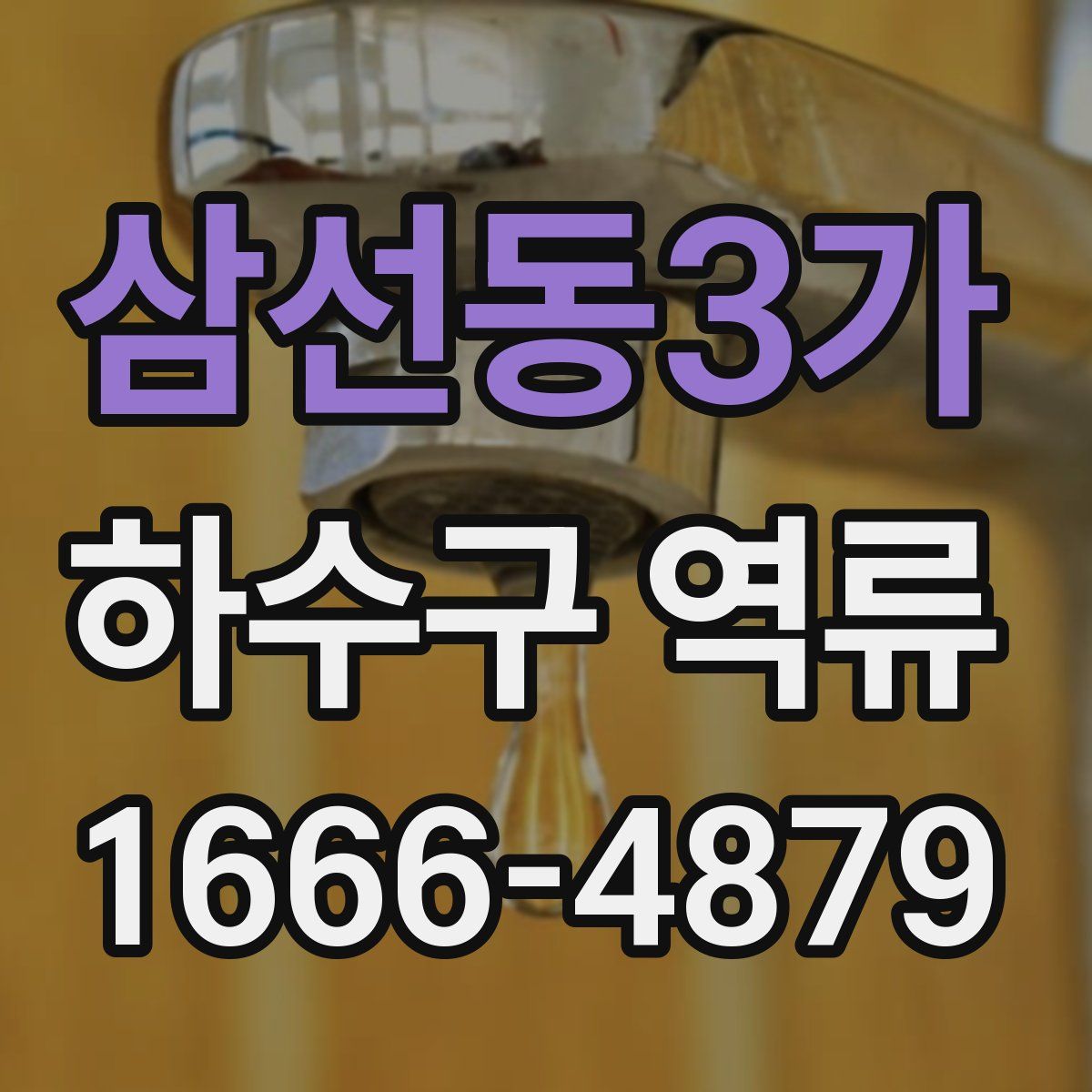 삼선동3가 하수구 역류