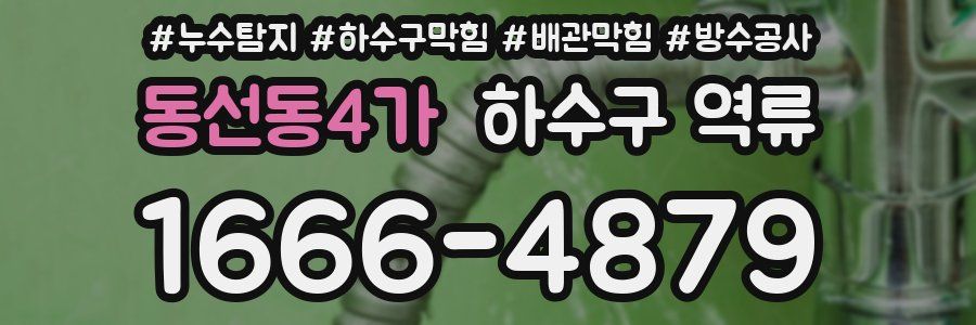 동선동4가 하수구 역류