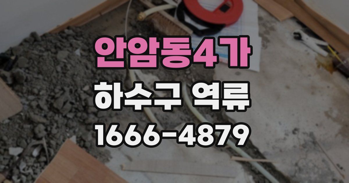 안암동4가 하수구 역류
