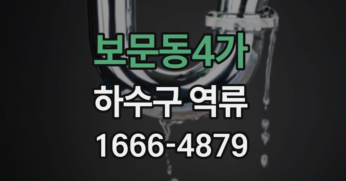 보문동4가 하수구 역류