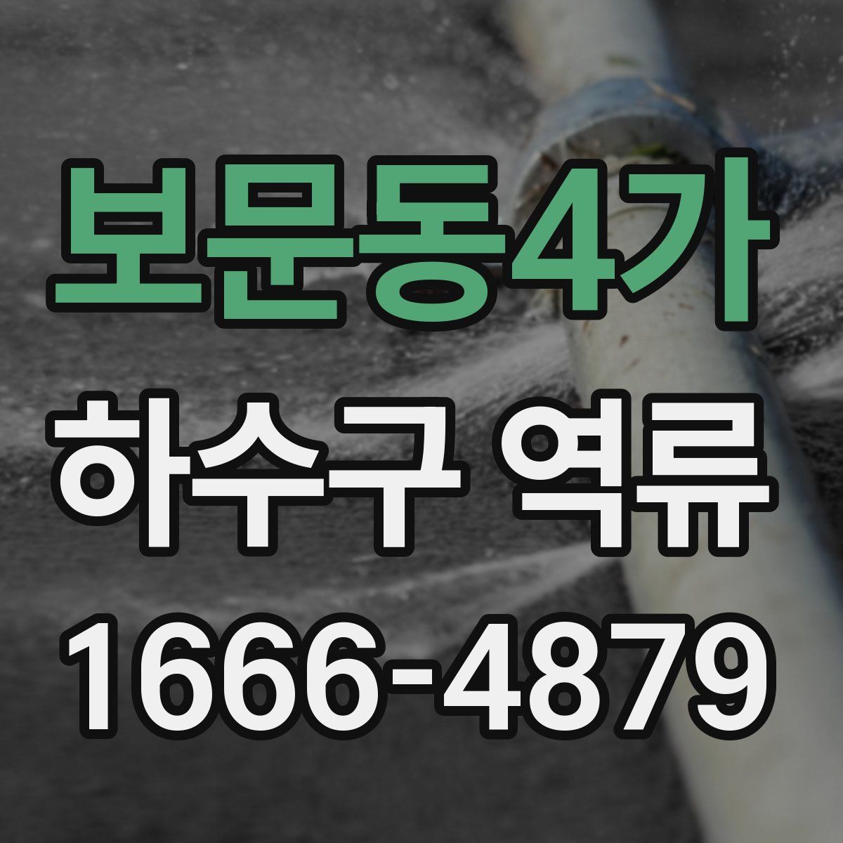 보문동4가 하수구 역류