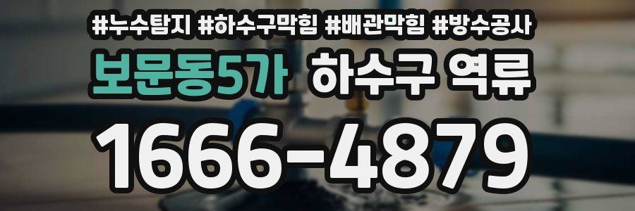 보문동5가 하수구 역류