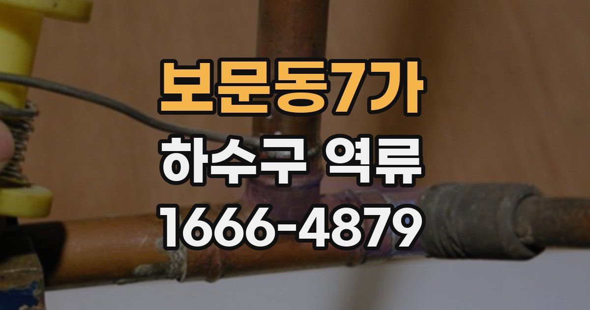 보문동7가 하수구 역류