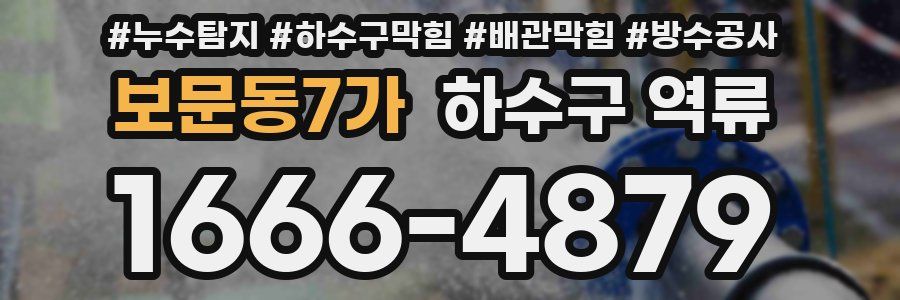 보문동7가 하수구 역류
