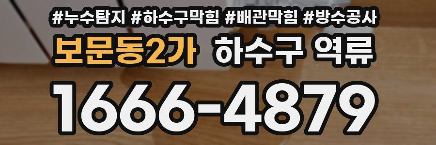 보문동2가 하수구 역류