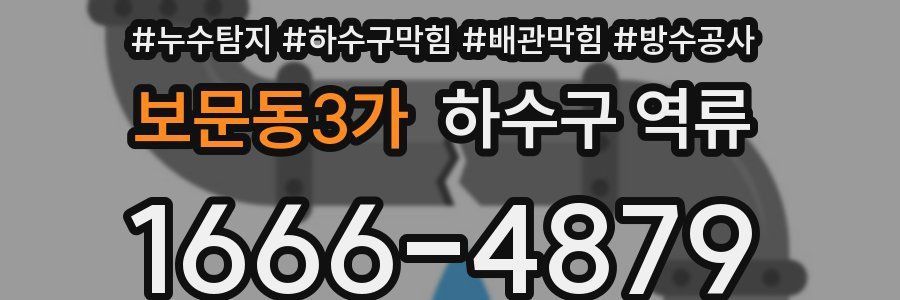 보문동3가 하수구 역류