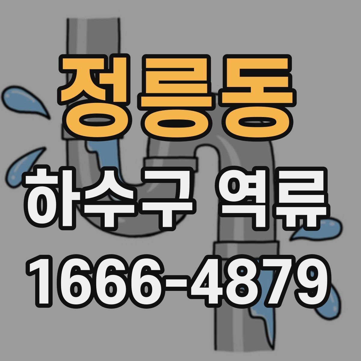 정릉동 하수구 역류