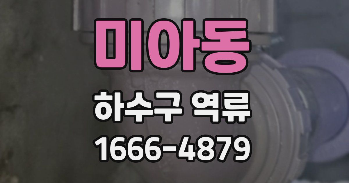 미아동 하수구 역류
