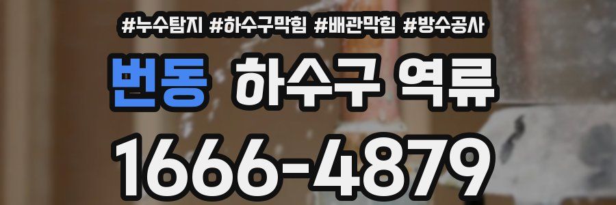 번동 하수구 역류