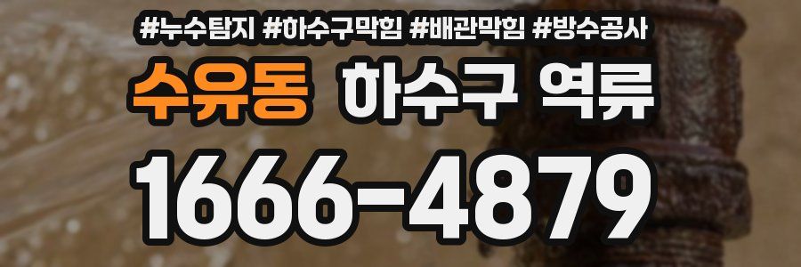 수유동 하수구 역류