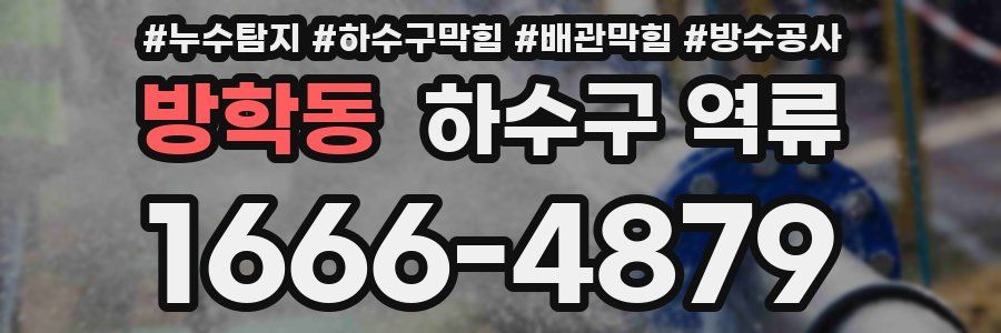 방학동 하수구 역류