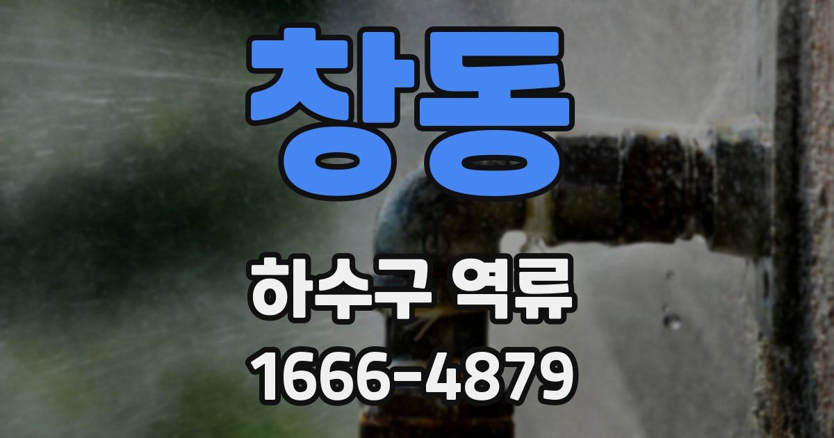 창동 하수구 역류