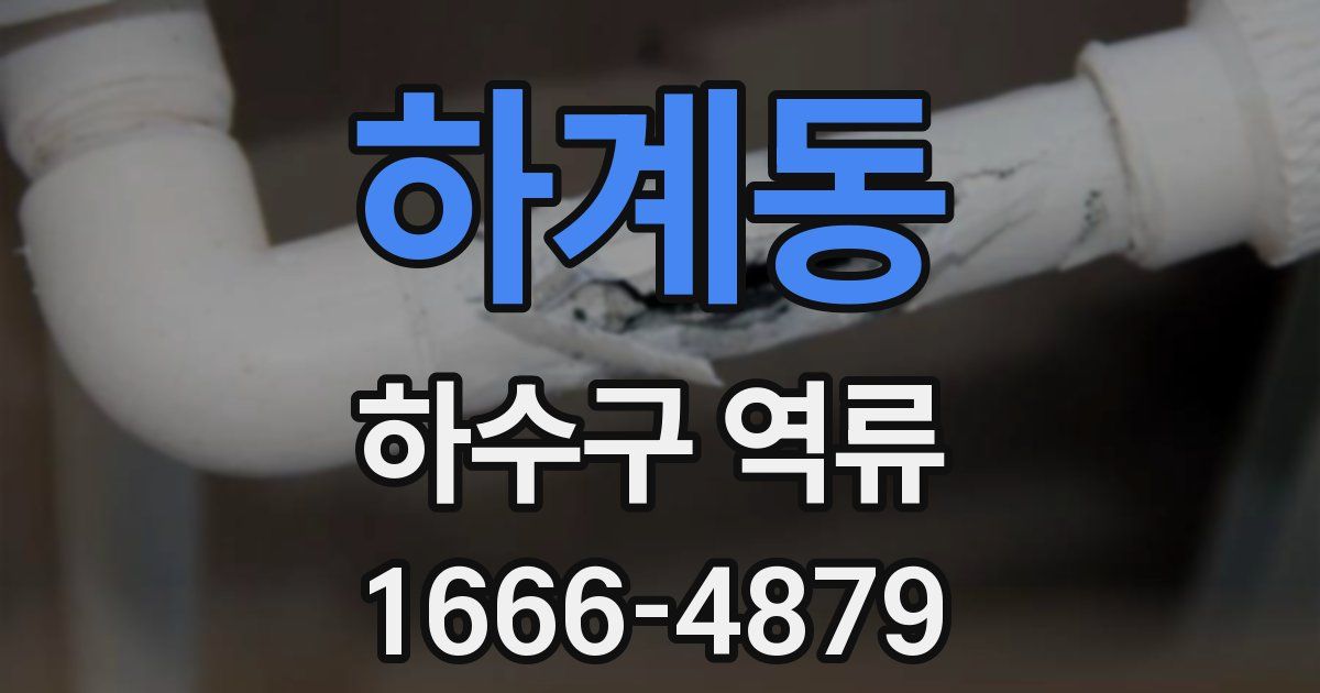 하계동 하수구 역류