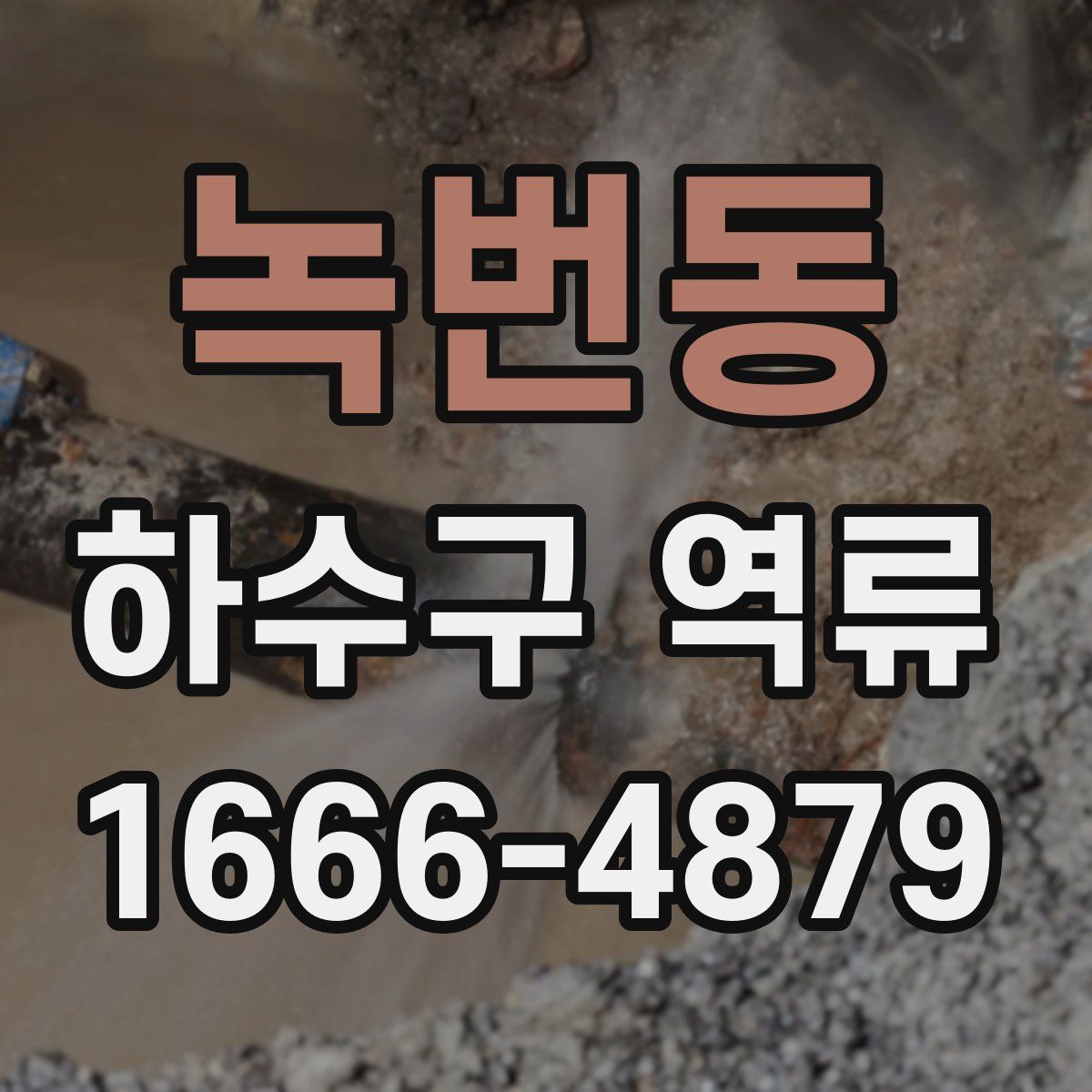 녹번동 하수구 역류