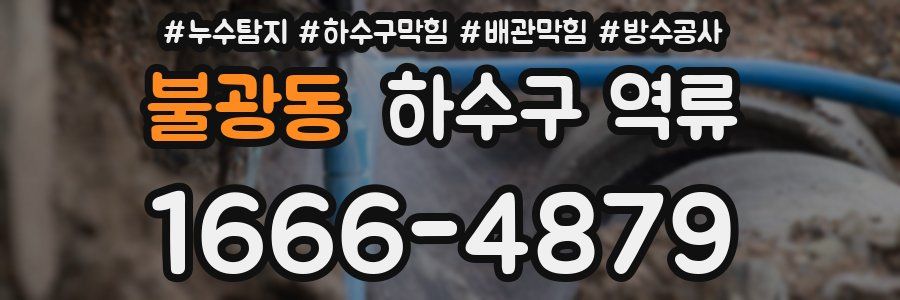불광동 하수구 역류