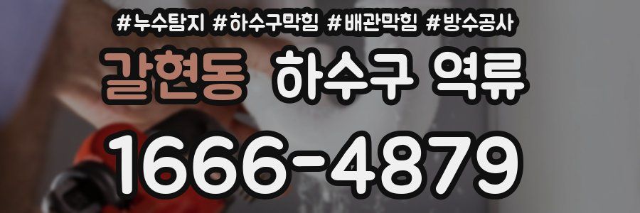 갈현동 하수구 역류