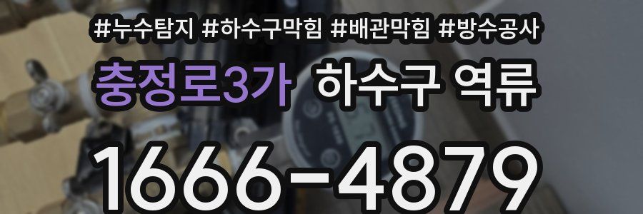충정로3가 하수구 역류
