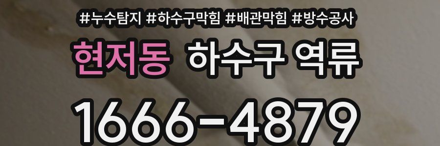 현저동 하수구 역류