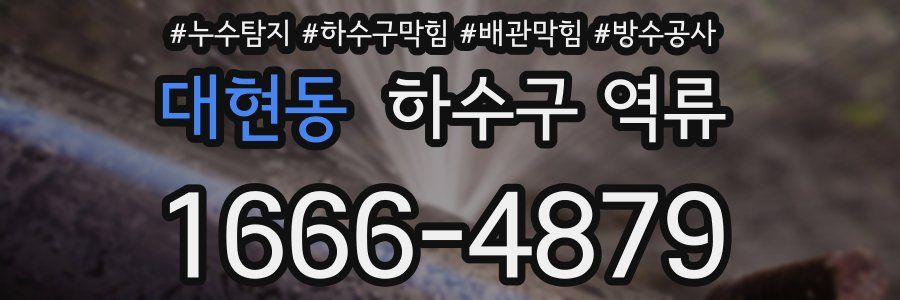 대현동 하수구 역류