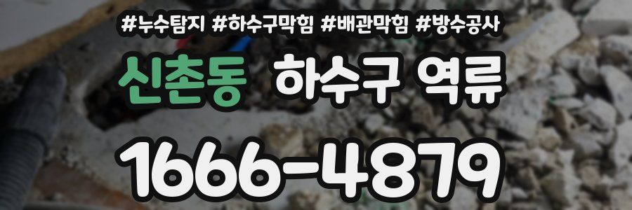신촌동 하수구 역류