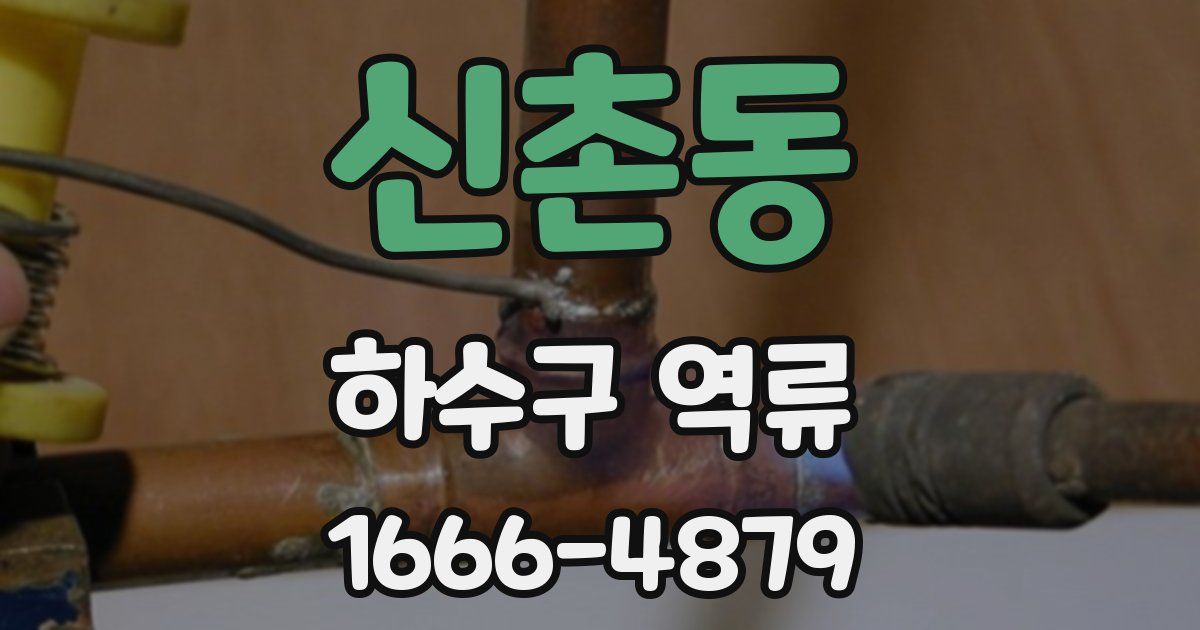 신촌동 하수구 역류