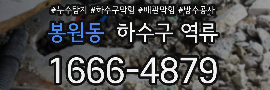 봉원동 하수구 역류