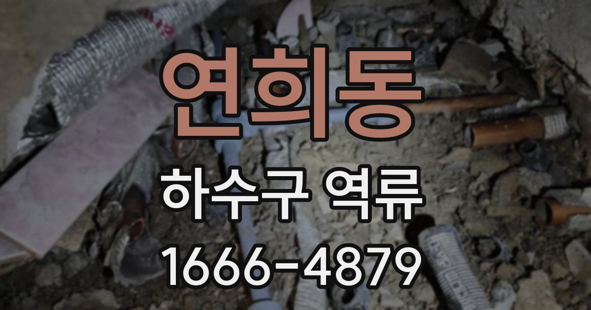 연희동 하수구 역류